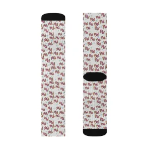 Raw Sushi "raw print" OG SOCKS white
