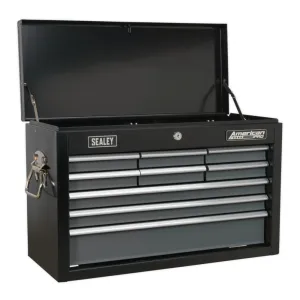 Sealey 9 Drawer Topchest with Ball Bearing Slides - Black/Grey - C