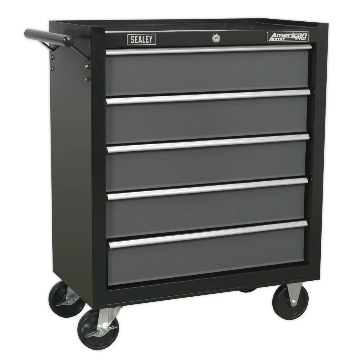 Sealey American Pro Rollcab 5 Drawer with Ball-Bearing Slides - Black/Grey