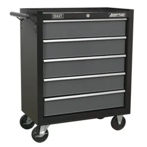 Sealey American Pro Rollcab 5 Drawer with Ball-Bearing Slides - Black/Grey