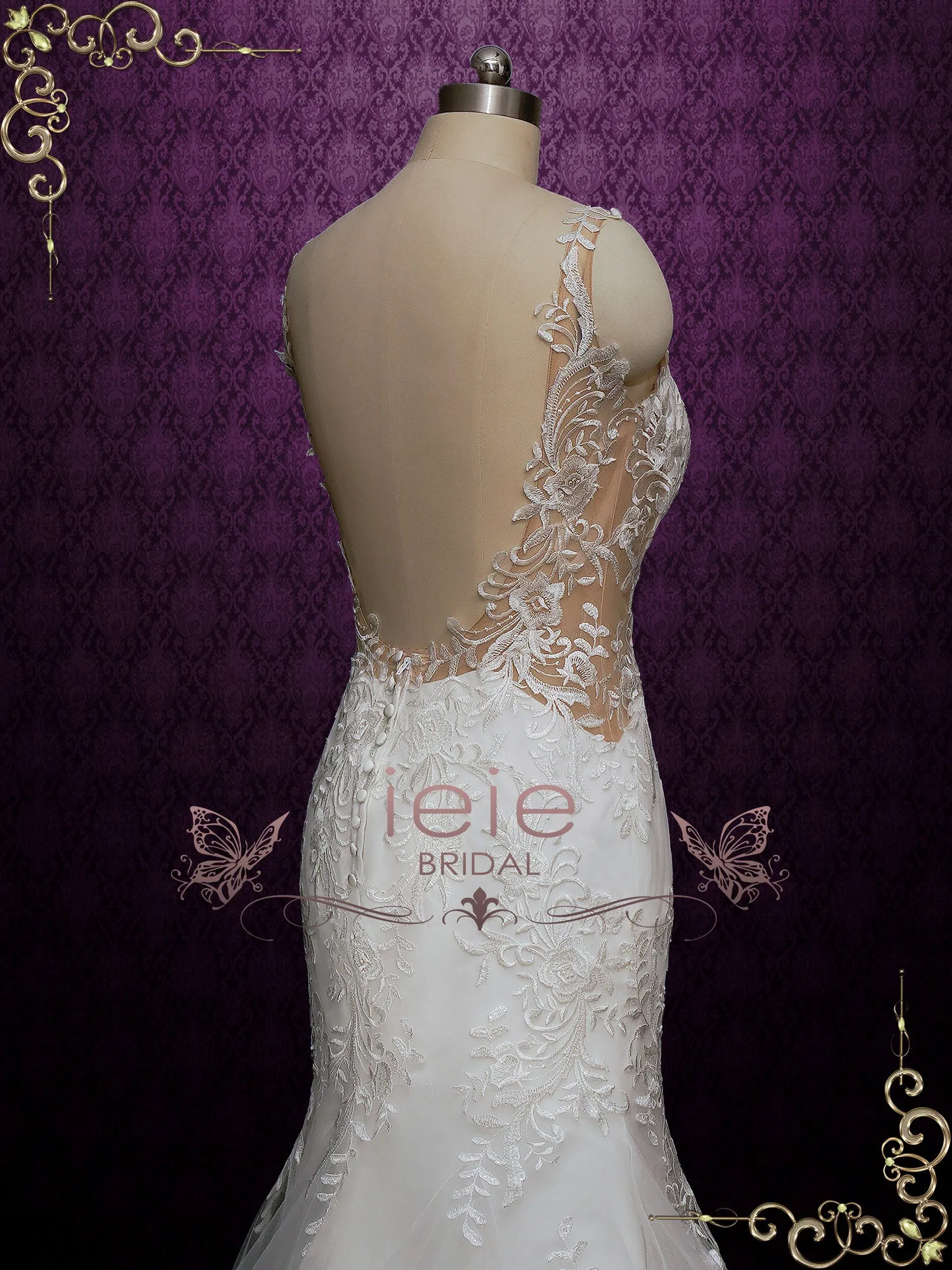Sexy Lace Wedding Dress with Open Back FLEUR