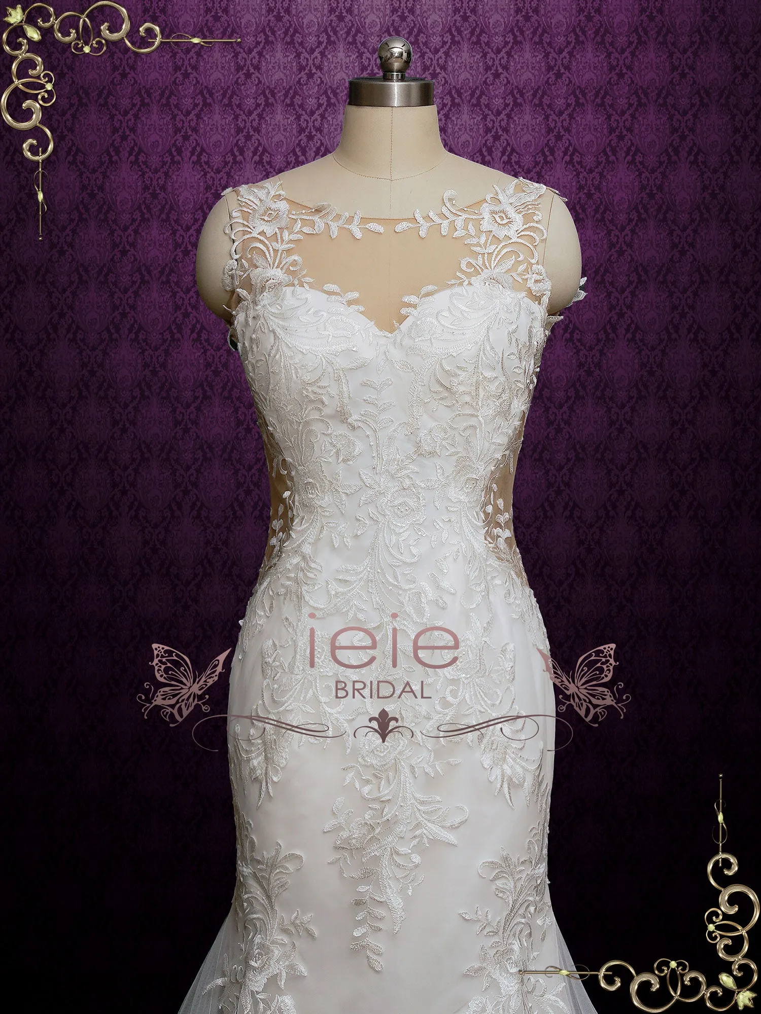 Sexy Lace Wedding Dress with Open Back FLEUR