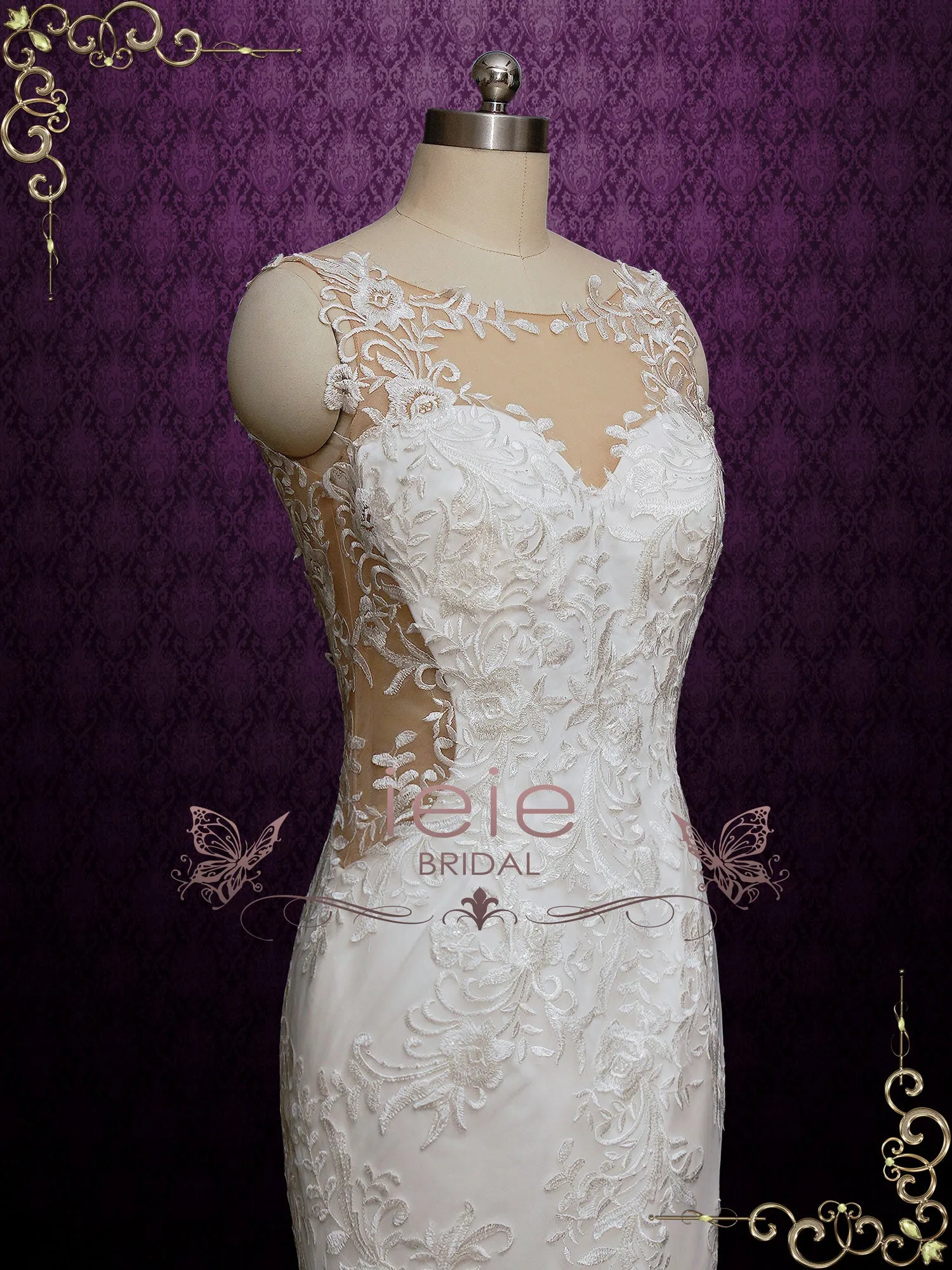 Sexy Lace Wedding Dress with Open Back FLEUR