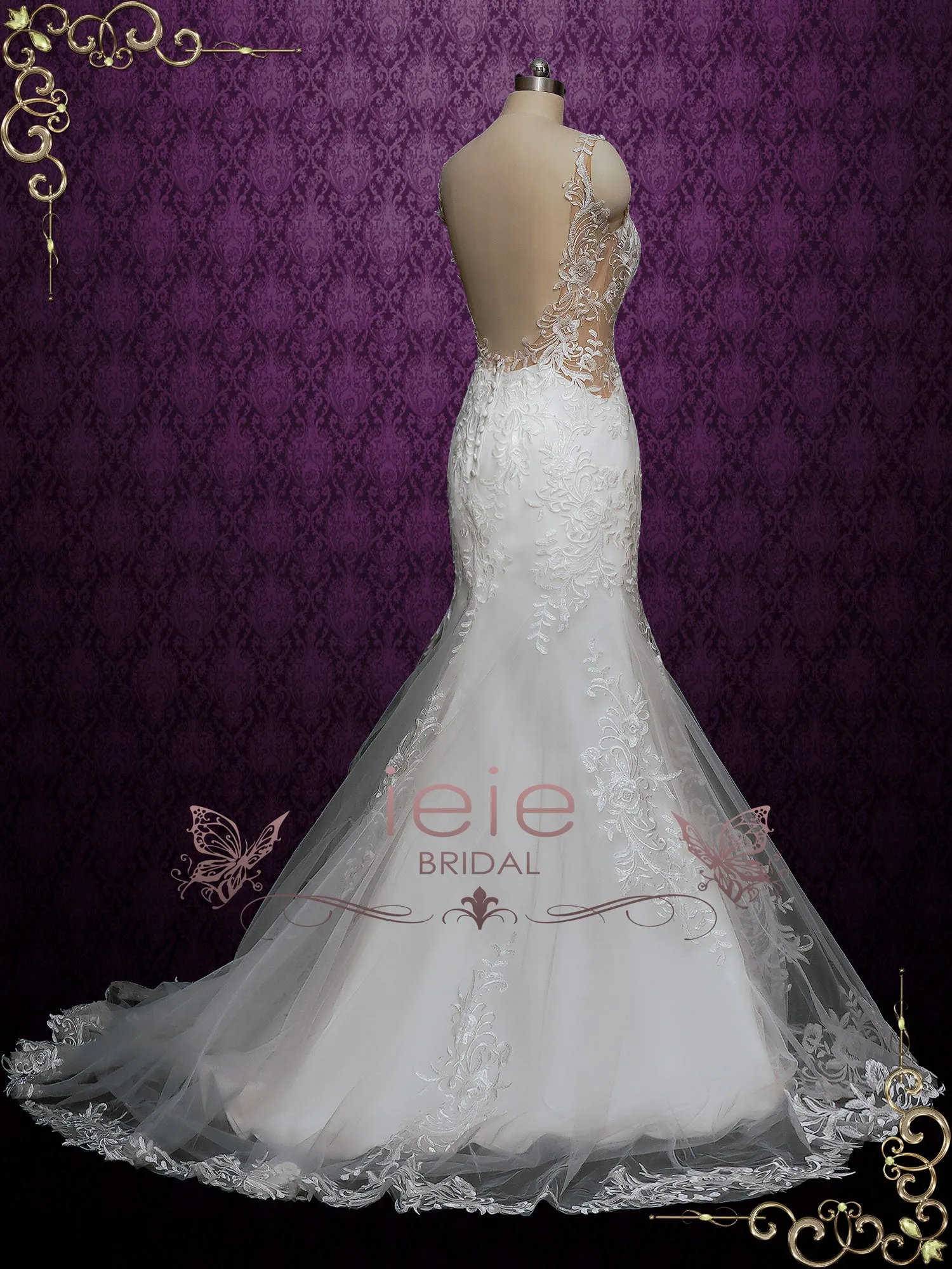 Sexy Lace Wedding Dress with Open Back FLEUR