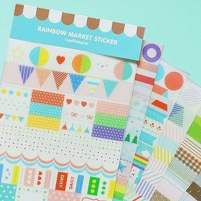 Shabby Chic dairy translucent Sticker 6 Sheets SS516