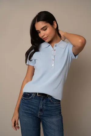 Short Sleeve Waffle Pullover