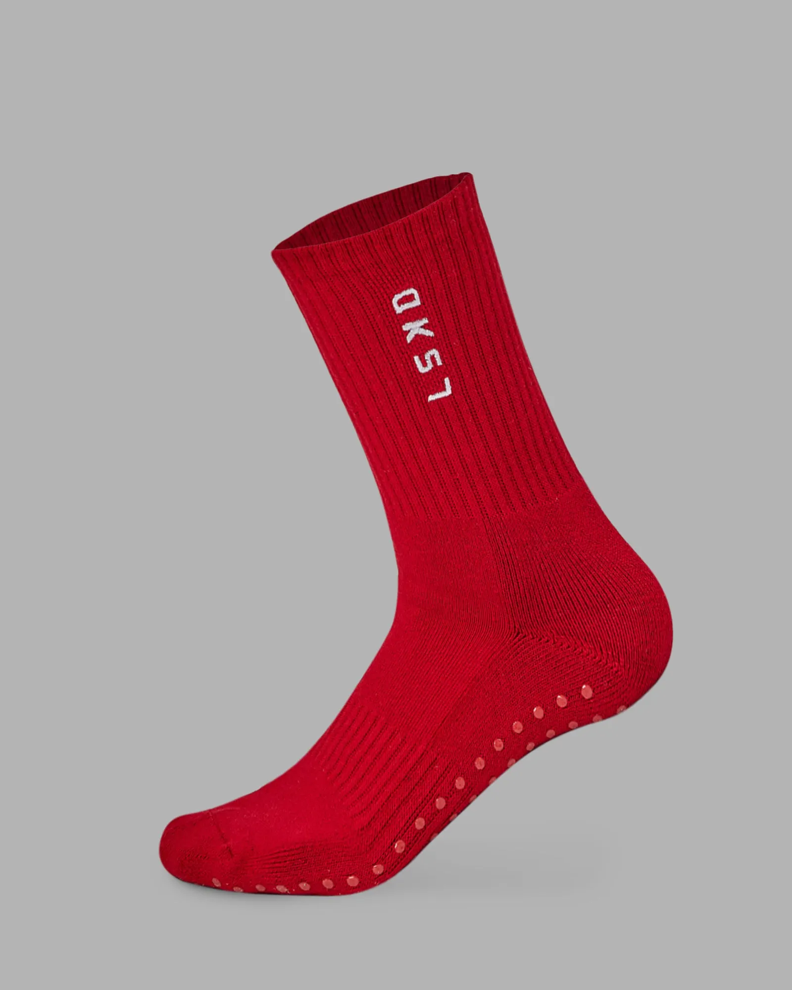 Signal Crew Pilates Grip Socks - Cherry Red