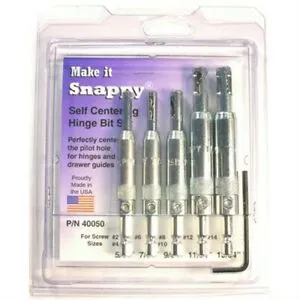 Snappy 40050 Self Centering Hinge Bit Set - 5 Piece