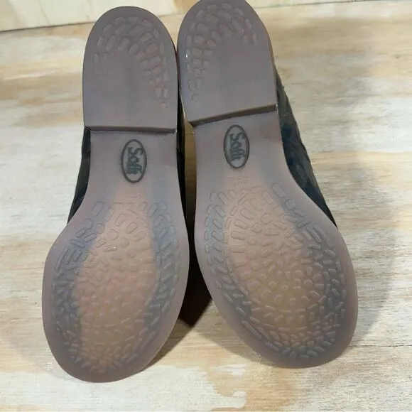 Sofft Netta Olive Camo Leather Slides Women’s Size 7