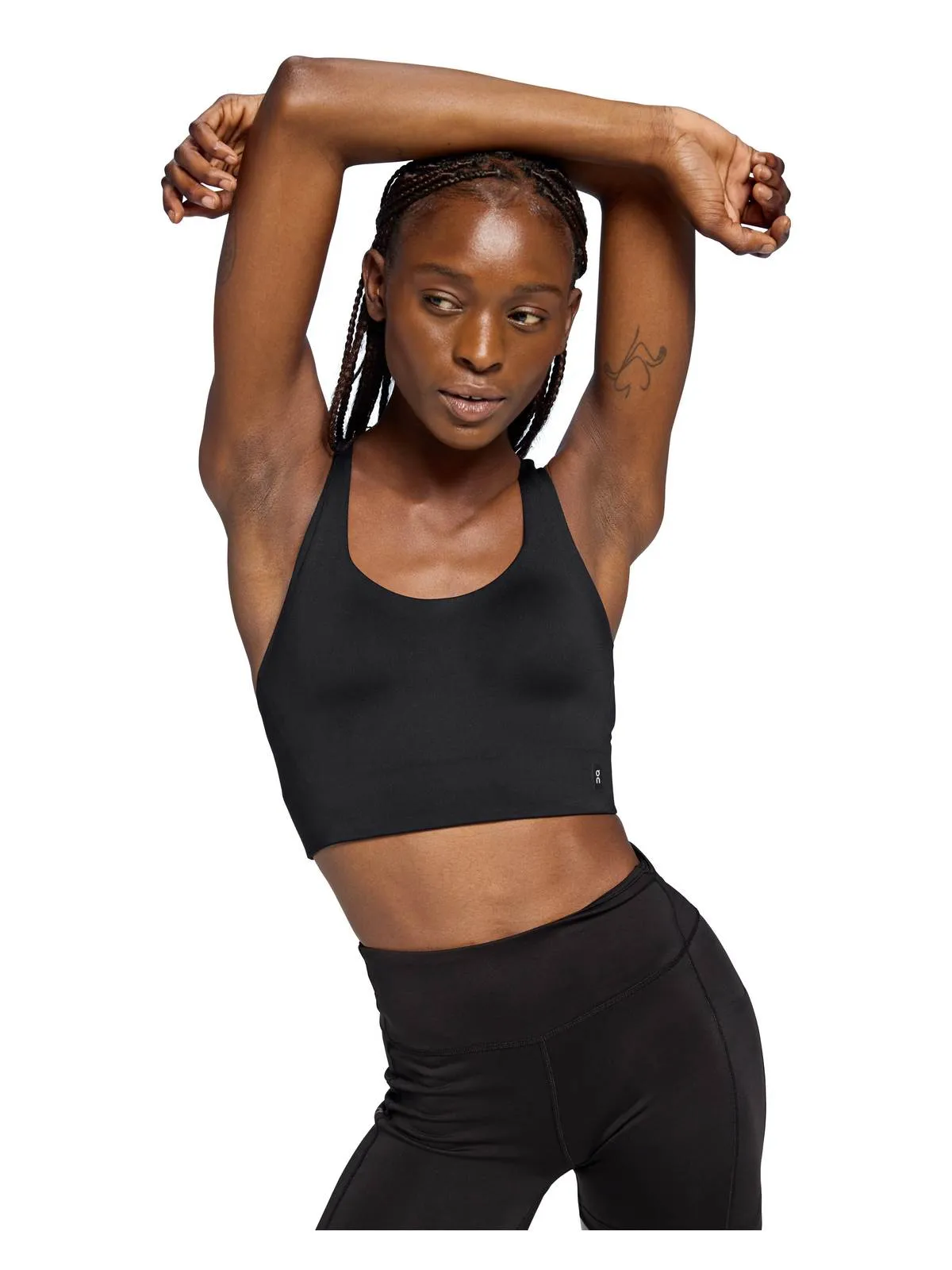 Stanik sportowy ON RUNNING Active Bra Longline czarny