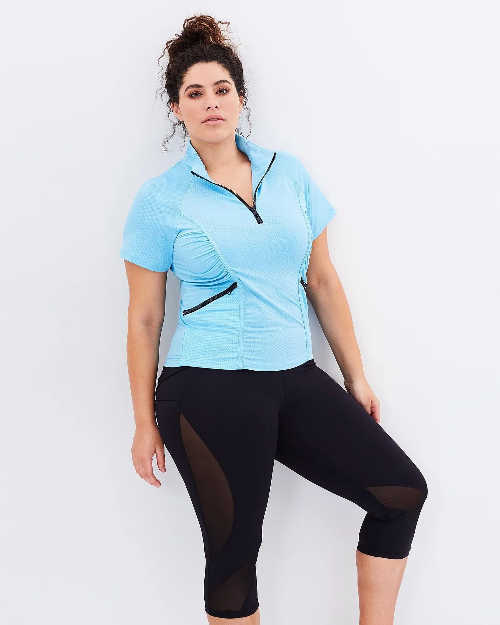 Stay Cool Short Sleeve Top - Blue
