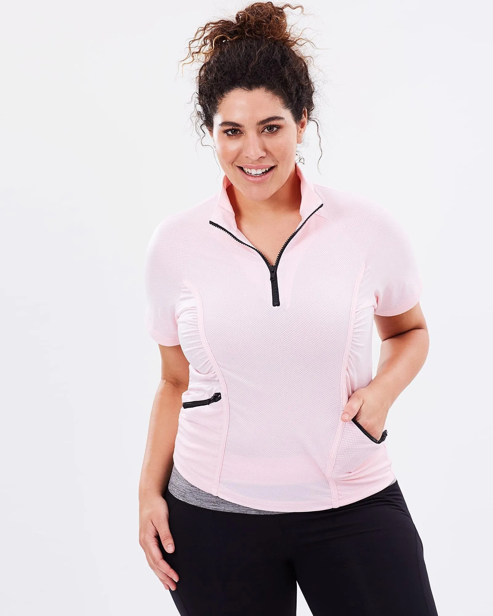 Stay Cool Short Sleeve Top - Blush