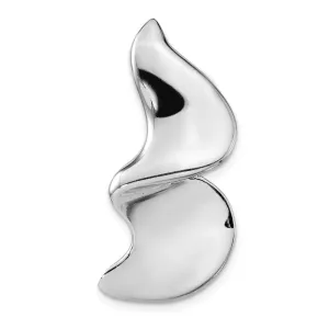 Sterling Silver Rhodium-plated Ribbon Slide