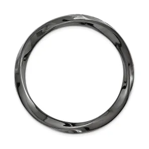 Sterling Silver Stackable Expressions Blk-plated Large Polished Chain Slide