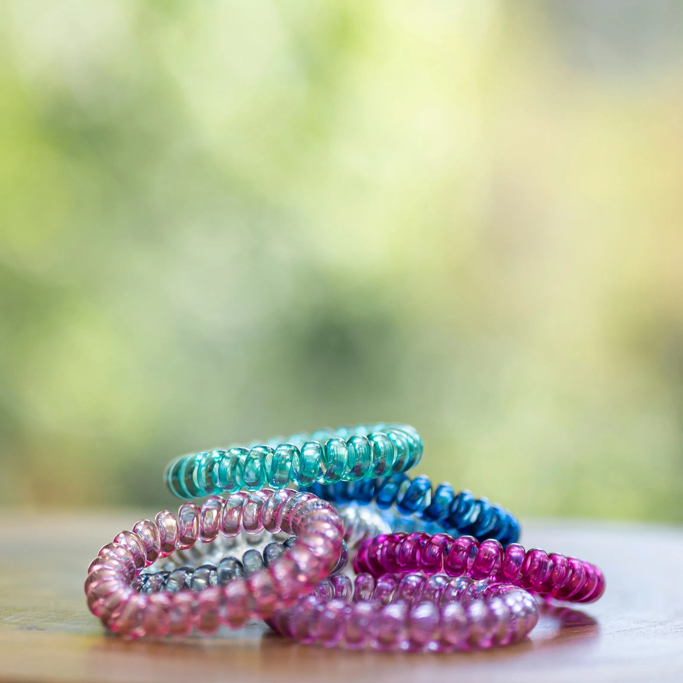 Stretchy Coil Fidget Bracelets - Pinks