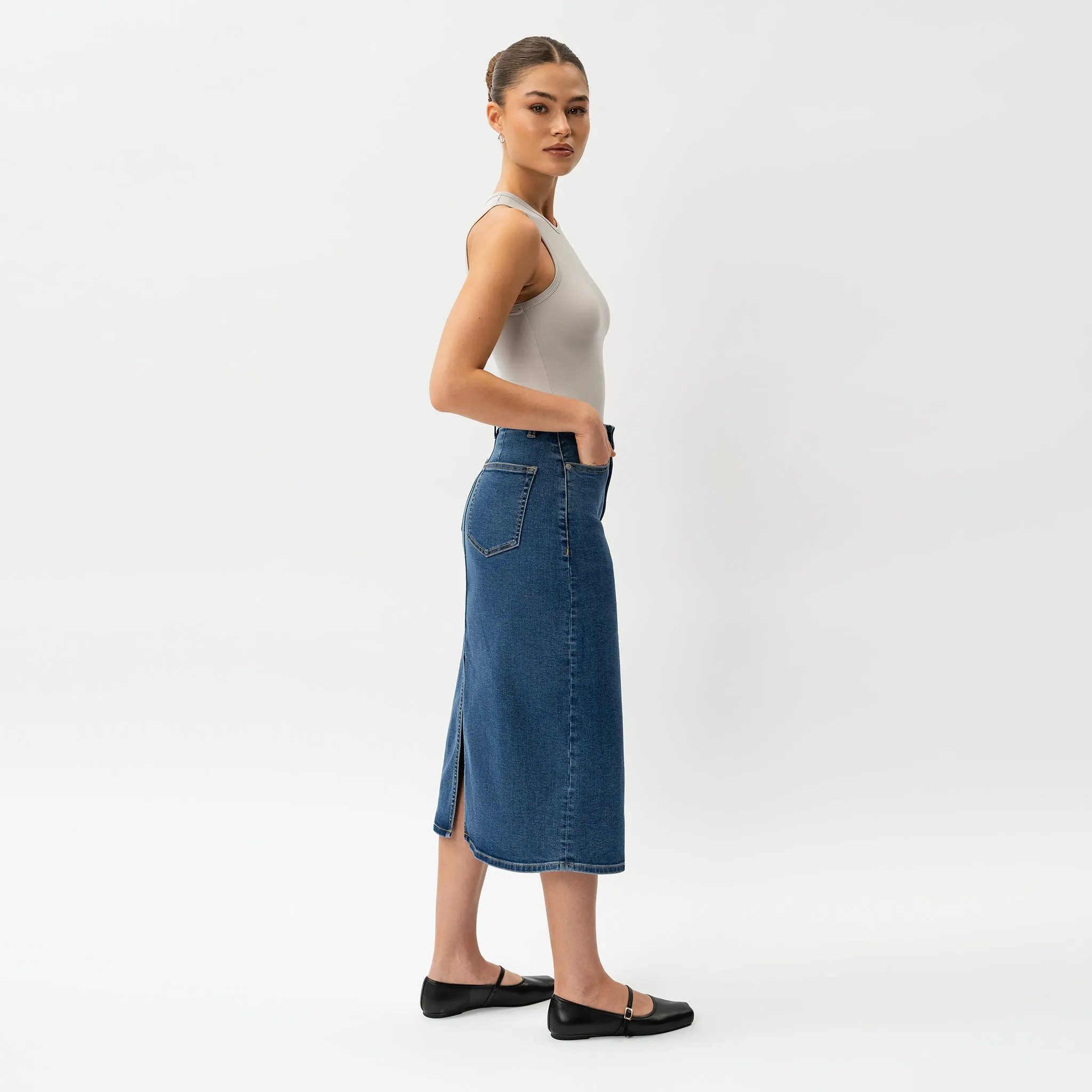 Stretchy ComfortDenim™ Skirt