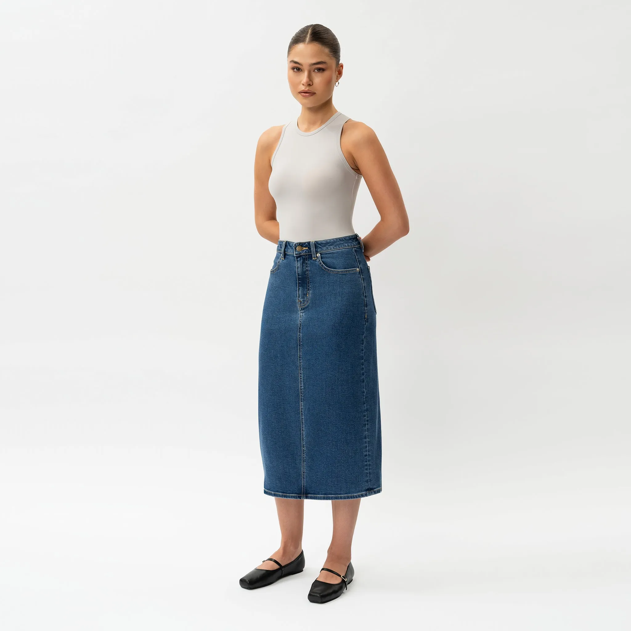 Stretchy ComfortDenim™ Skirt