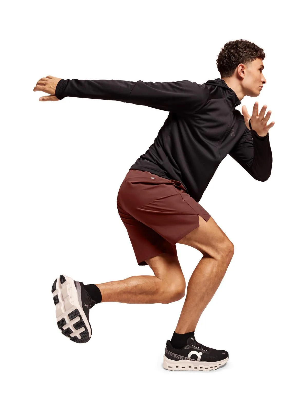 Szorty do biegania ON RUNNING Performance Hybrid Short rubinowy