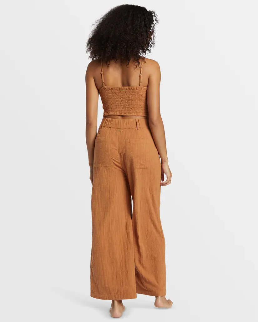 TAILOR MADE WIDE LEG PANT - SANDALWOOD