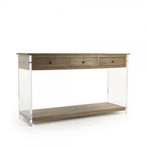 Talon Oak & Acrylic Console