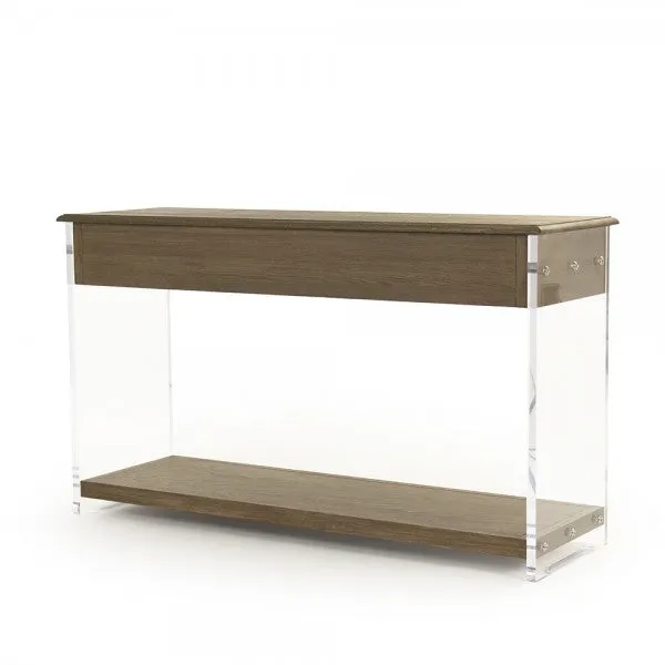 Talon Oak & Acrylic Console