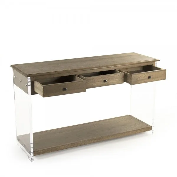 Talon Oak & Acrylic Console