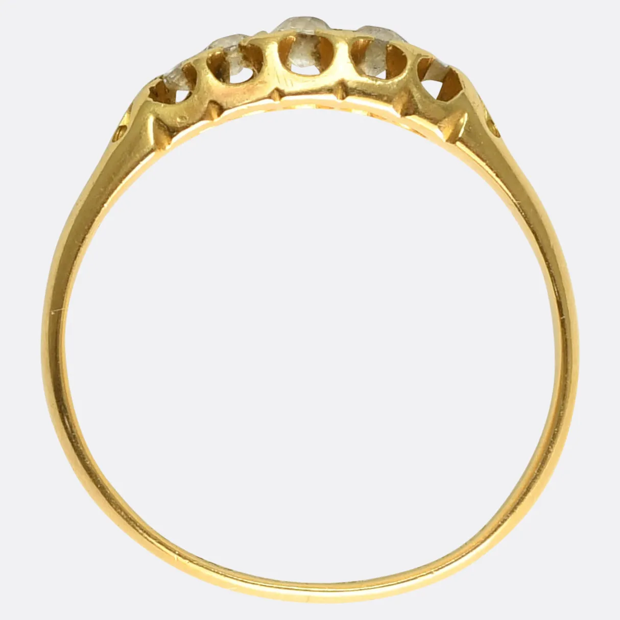 Victorian Diamond 5-Stone Boat Ring