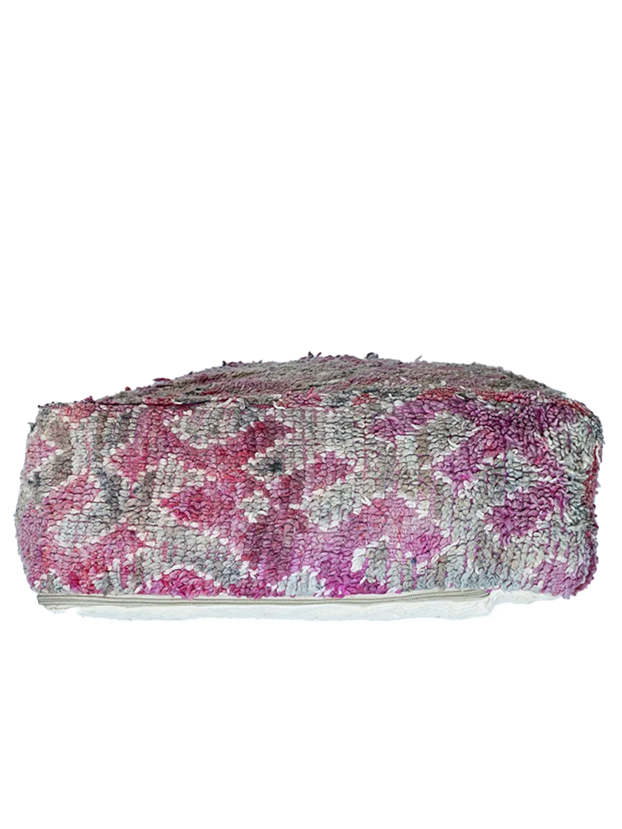 Vintage Talsint Pouf - Woven Lilac