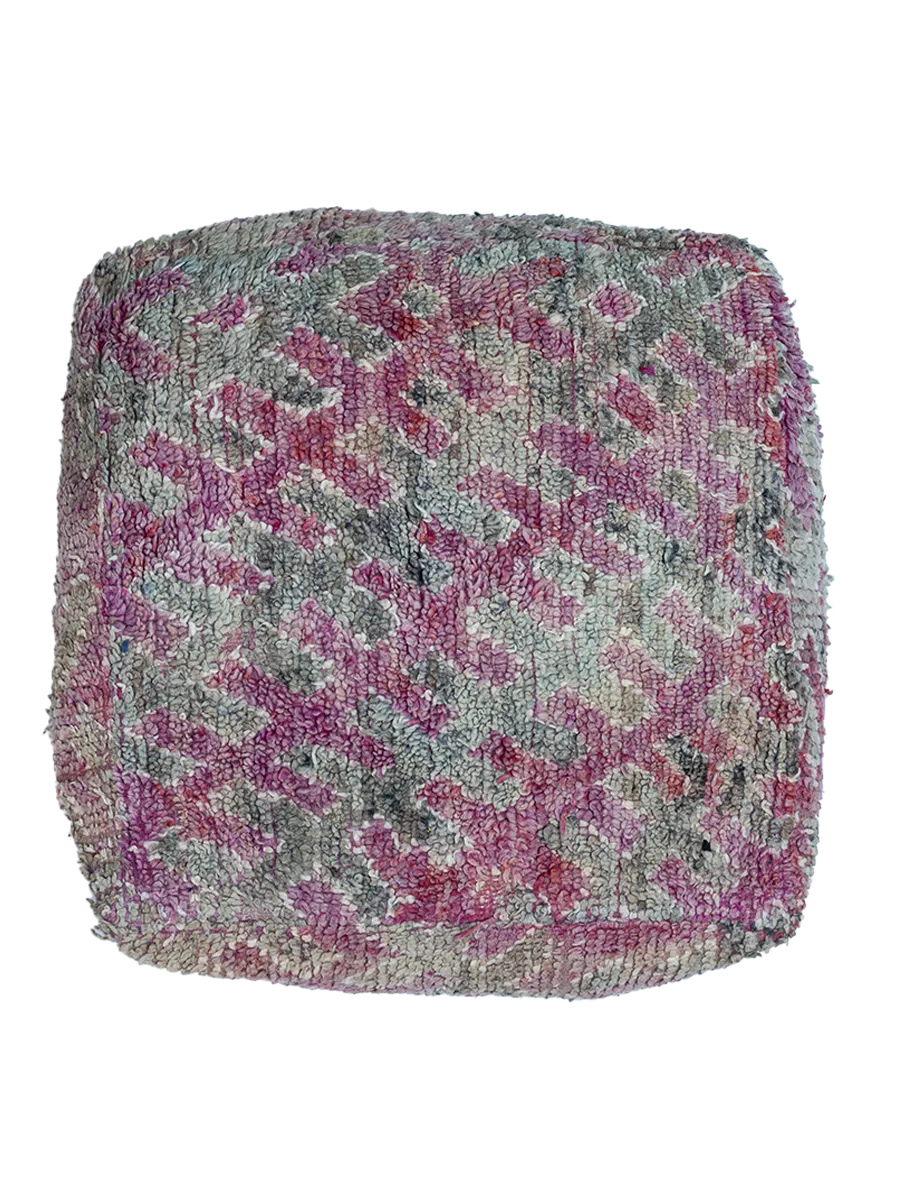 Vintage Talsint Pouf - Woven Lilac
