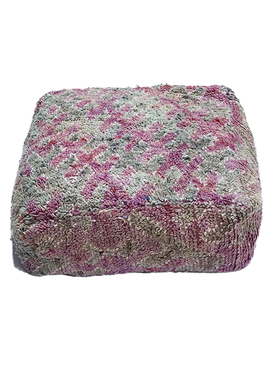 Vintage Talsint Pouf - Woven Lilac