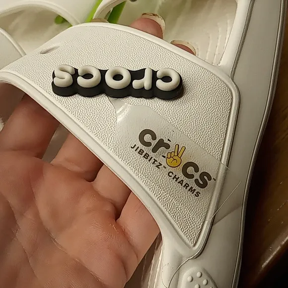 White classic crocs sandal slides