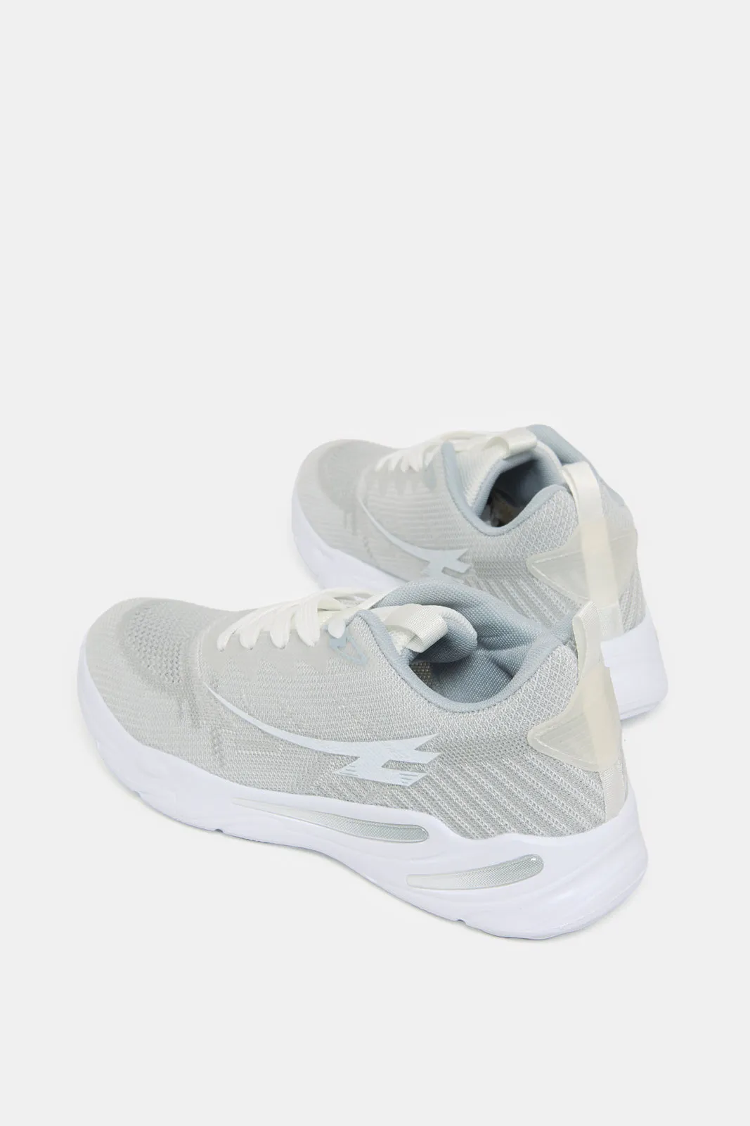 Women Grey  Lace Up Sneakers