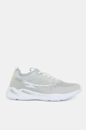 Women Grey  Lace Up Sneakers