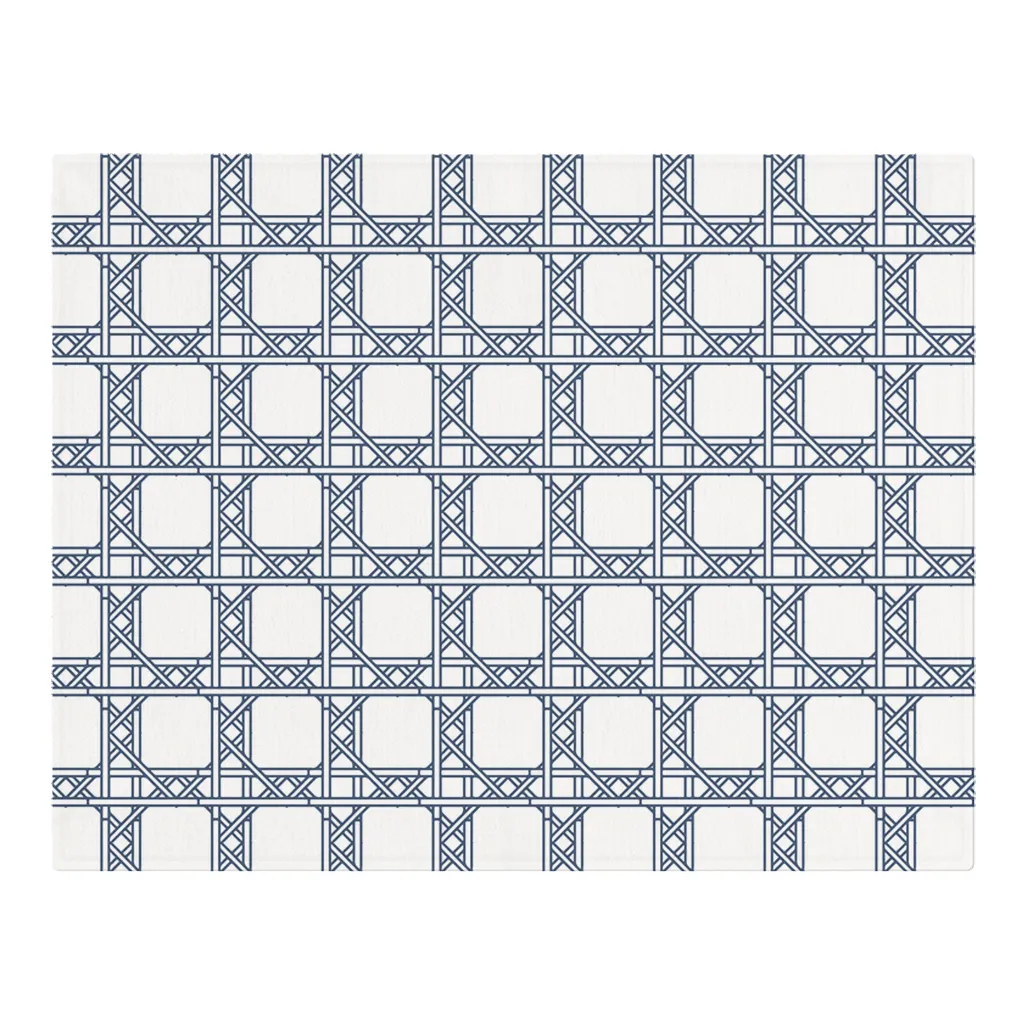 Woven Placemat - Chippendale Border Navy